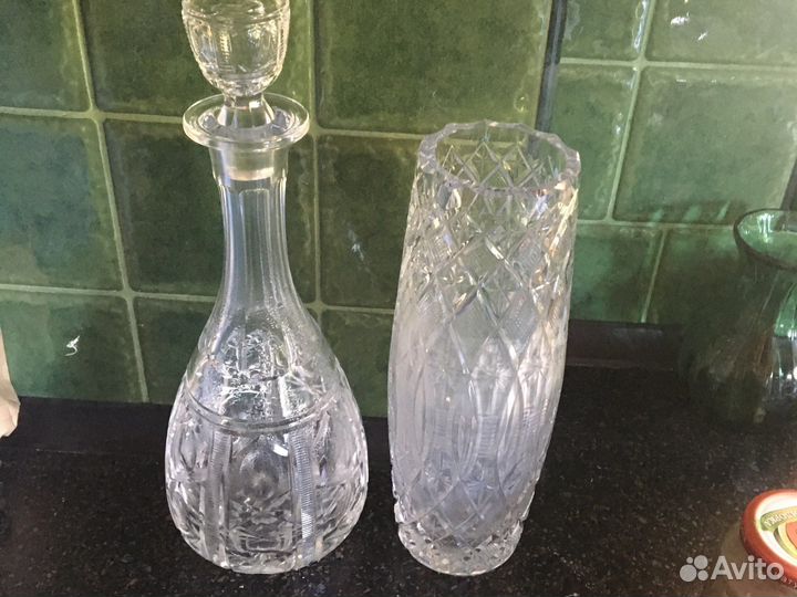 Графин и ваза хрусталь