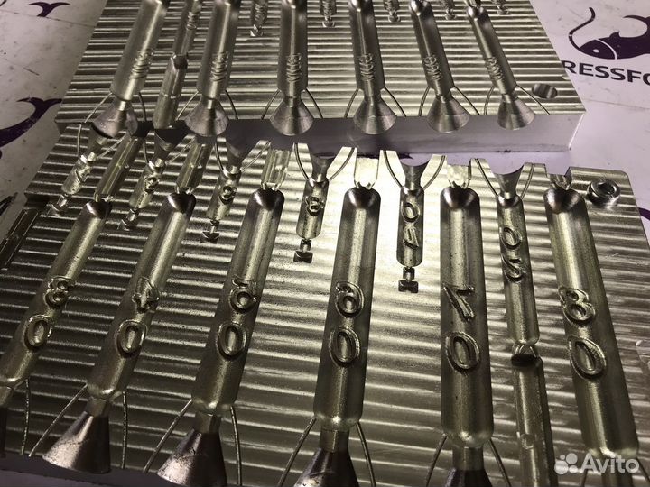 Форма чпу для литья грузил (Дропшот, 4-80)