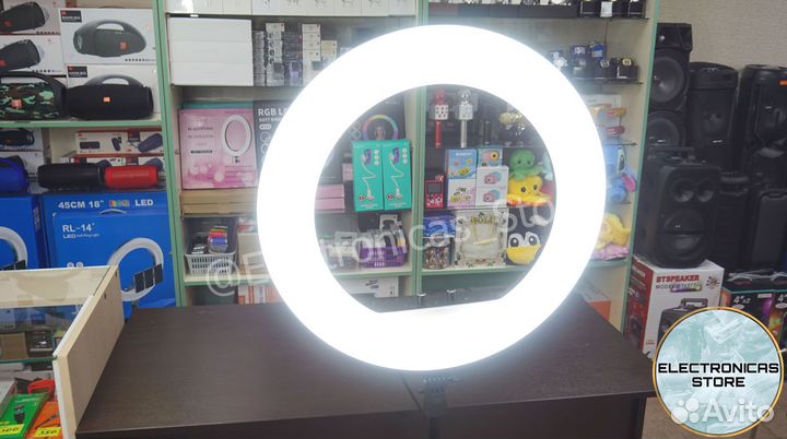 Кольцевая Лампа 54см Бело-Яркая Доставка