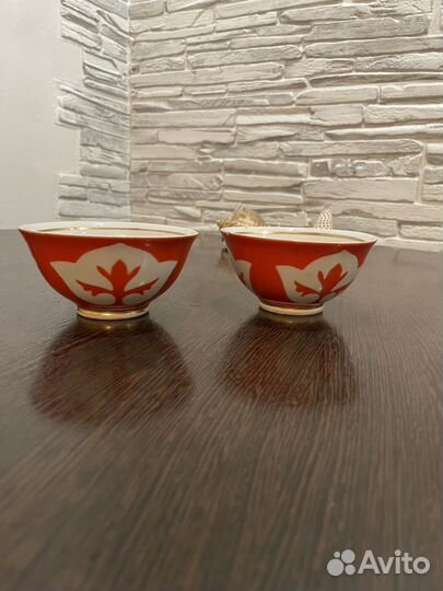 Пиала 2шт советская. Ташкентский фарфор
