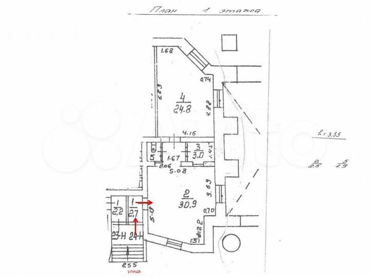 Метро Комендантский, 64м,1 эт,собственник