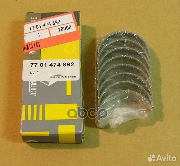 Вкладыши шатунные renault Logan STD 7701 474 892