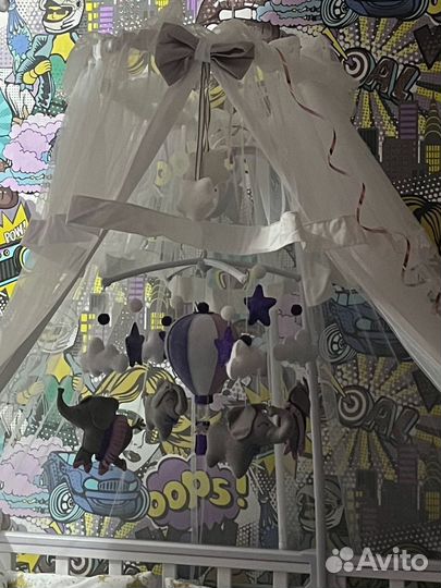 Музыкальный мобиль на кроватку из фетра