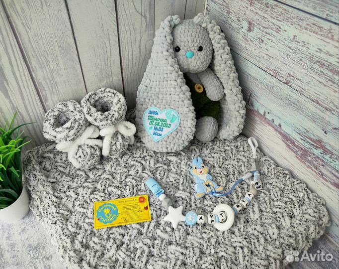 Зайка с зефирными ушками