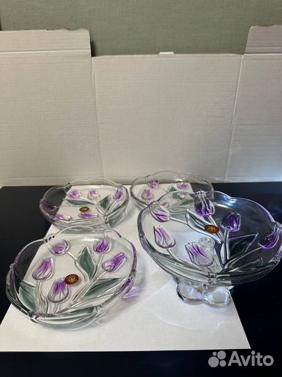 Walther-glas конфетница и блюдца Nadine Германия