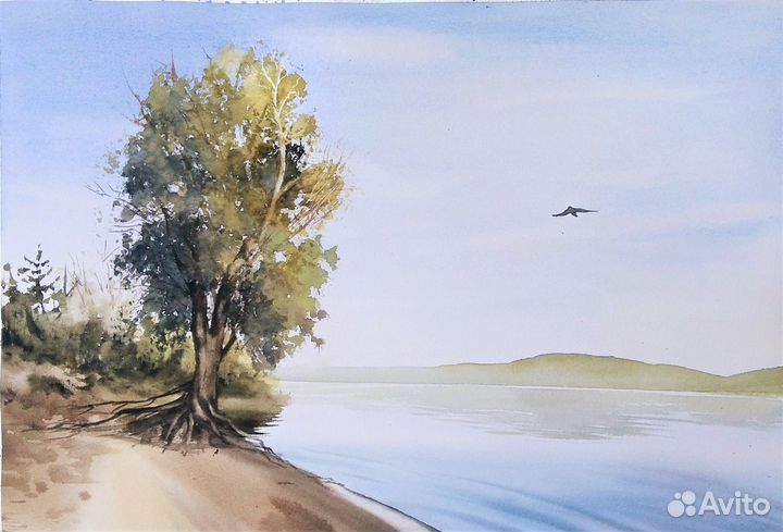 Картины летние пейзажи акварелью