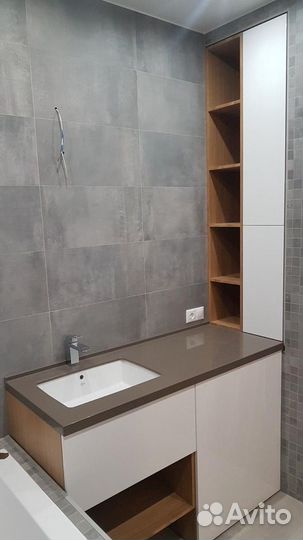 Столешница в ванную из акрилового камня