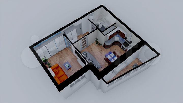 1-к. квартира, 42,6 м², 6/16 эт.