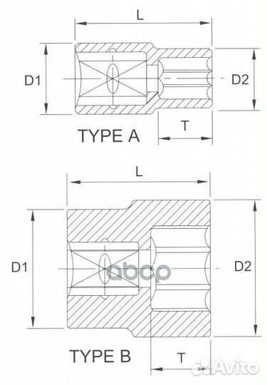 Головка торцевая 6 гр. 1