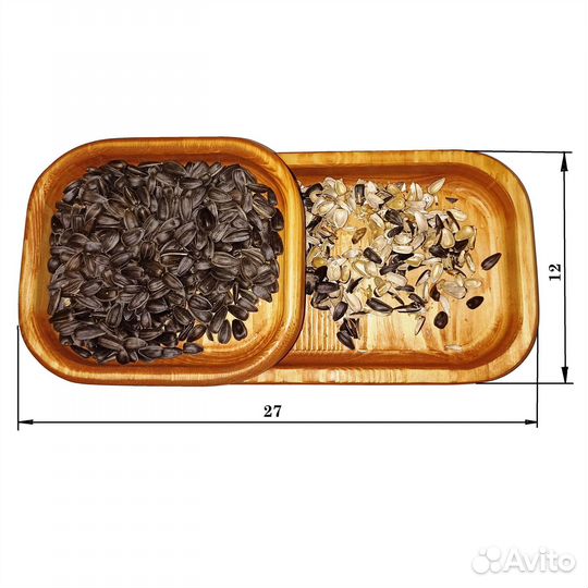 Тарелка двухуровневая для семечек и пивной закуски