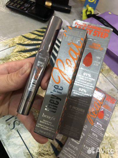 Помада benefit double the lip новая оригинал