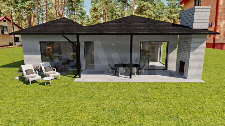 Дом 100м² на участке 6сот