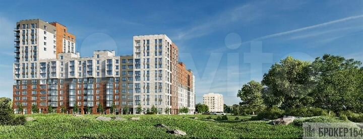 2-к. квартира, 66,7 м², 4/16 эт.
