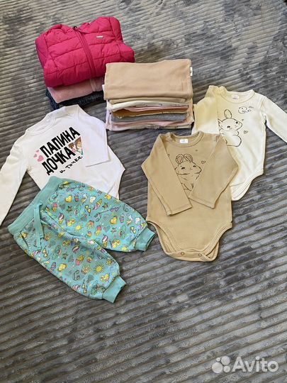 Вещи пакетом на девочку 80 86