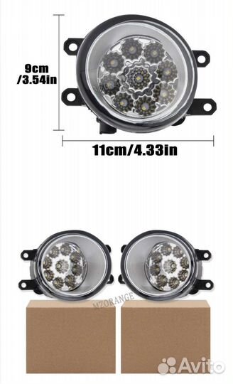Противотуманные фары LED, Toyota и Lexus (2 шт)