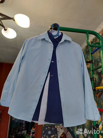 Рубашки и брюки школьные размер 116