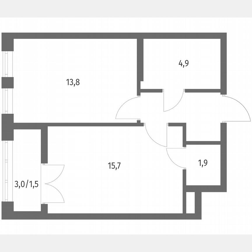 1-к. квартира, 41,7 м², 7/8 эт.