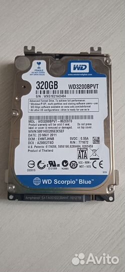 Жесткий диск wd scorpio blue 320 gb