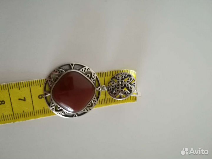 Комплект с натуральным сердоликом