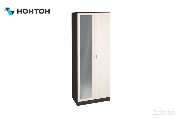 Шкаф 2-х створчатый Ронда шк-20 с зеркалом венге