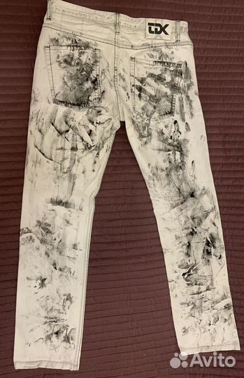 Дизайнерские джинсы в краске кастом винтаж y2k