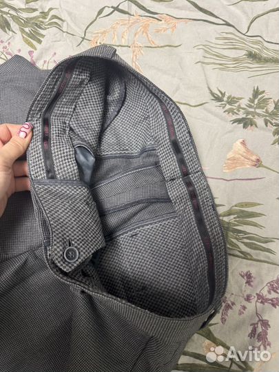 Мужской костюм тройка 48 серый