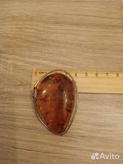 Брошь янтарь ретро СССР