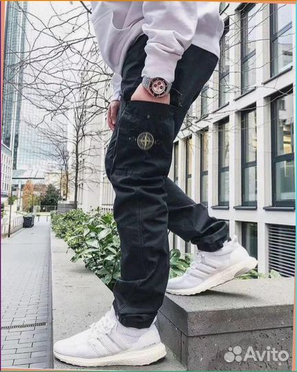 Спортивные брюки карго Stone Island (качество premium)