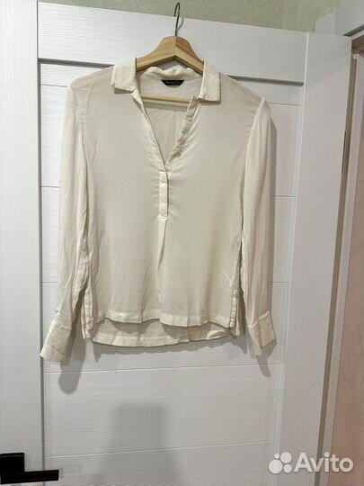 Блузка белая и брюки синие р. S Massimo dutti