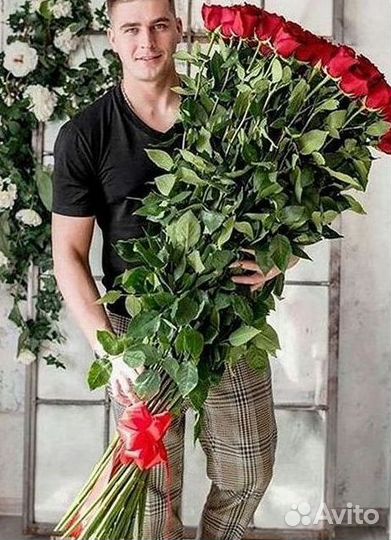 Длинные высокие розы 110 150 160 180 200 см
