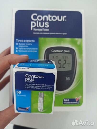 Глюкометр Контур Плюс и тест полоски новый