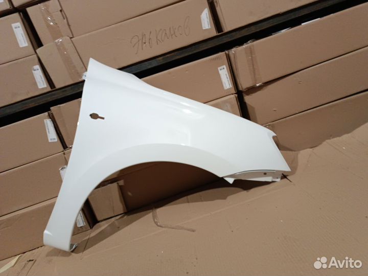 Крыло лада гранта правое цвет белый (пластик)