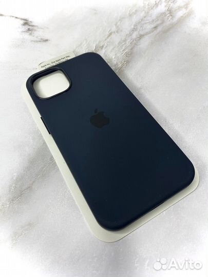 Чехол силиконовый Magsafe iPhone 13 чёрный