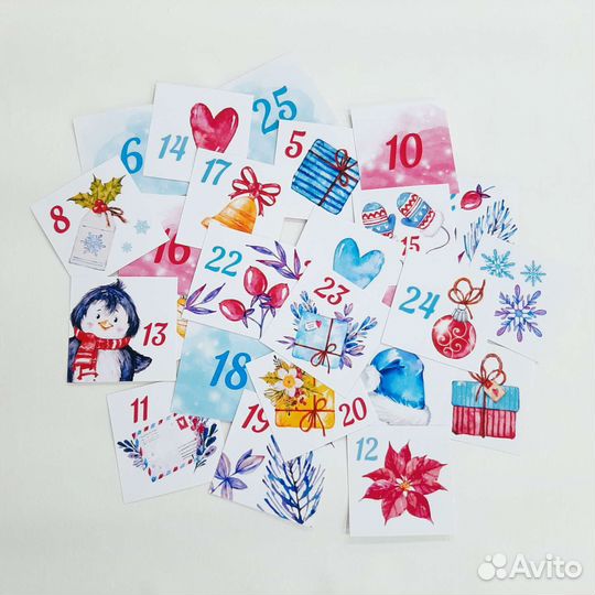 Наклейки для Адвент календаря