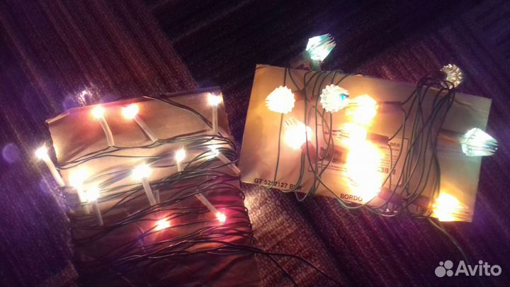 Ёлочные гирлянды. СССР. Хрустальная и Свеча