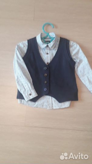 Детская рубашка с жилеткой