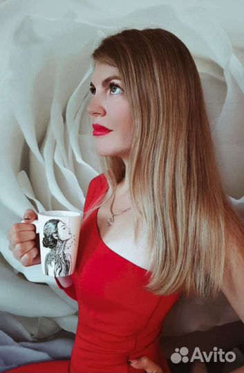 Кружка с росписью и объёмным декором