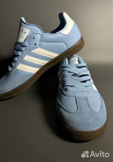 Кроссовки Adidas Samba Blue Люкс