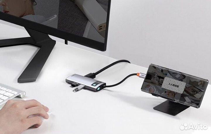 HUB USB-концентратор Baseus 4-in-1 Новый
