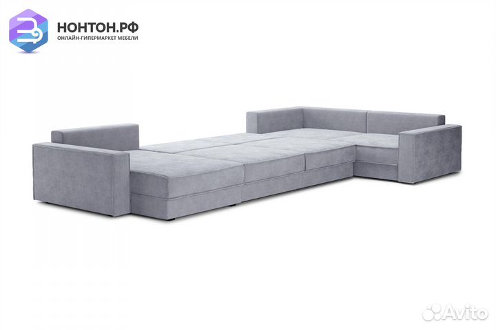 Диван п-образный тик-так Сохо серый