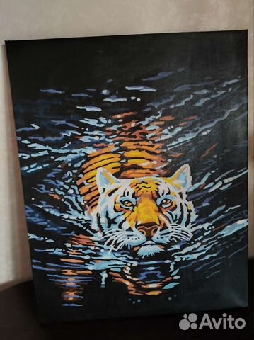 Картина нарисованная по номерам