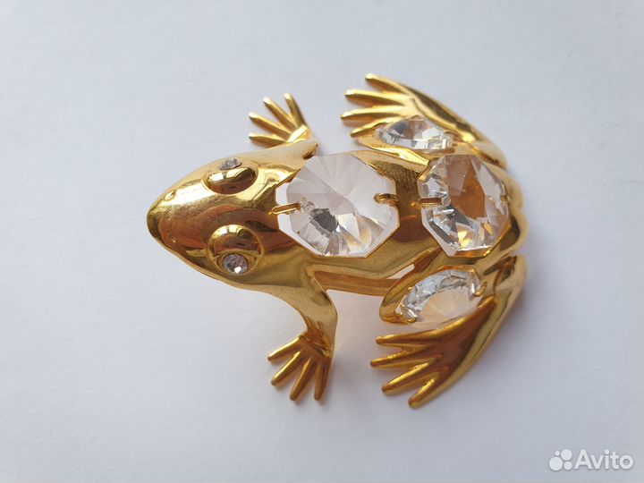Фигурки лягушек с кристаллами Swarovski