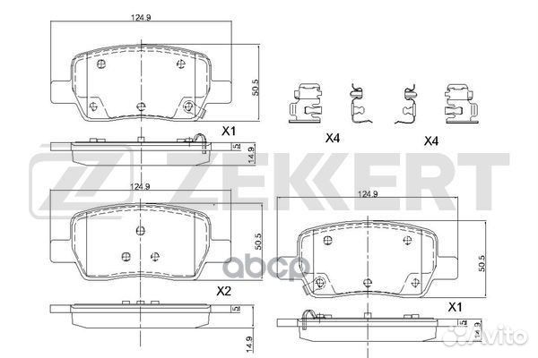 Колодки торм. диск. задн. Hyundai Santa Fe IV 1