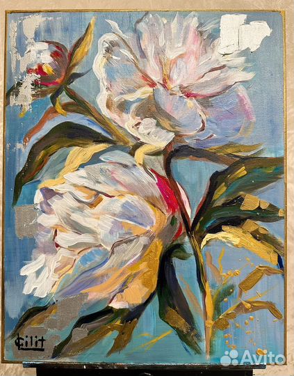 Картина маслом цветы