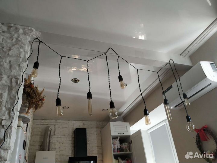 Ретро гирлянда с лампами Эдисона