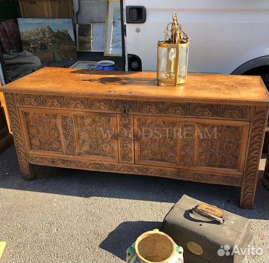 Сундук.Скамья.Бретонь.Винтаж.Мебель массив.Старина