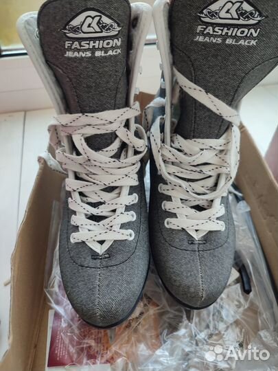 Коньки фигурные 36 размер + рюкзак + чехлы для лез