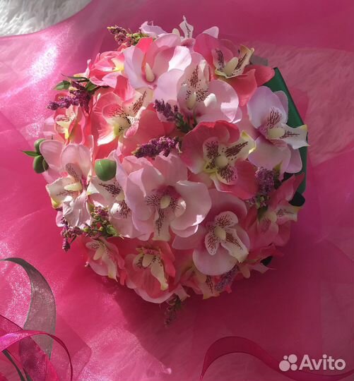 Свадебный букет дублер « Розовая орхидея»