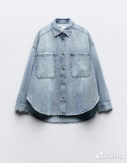 Zara жакет из денима в наличии