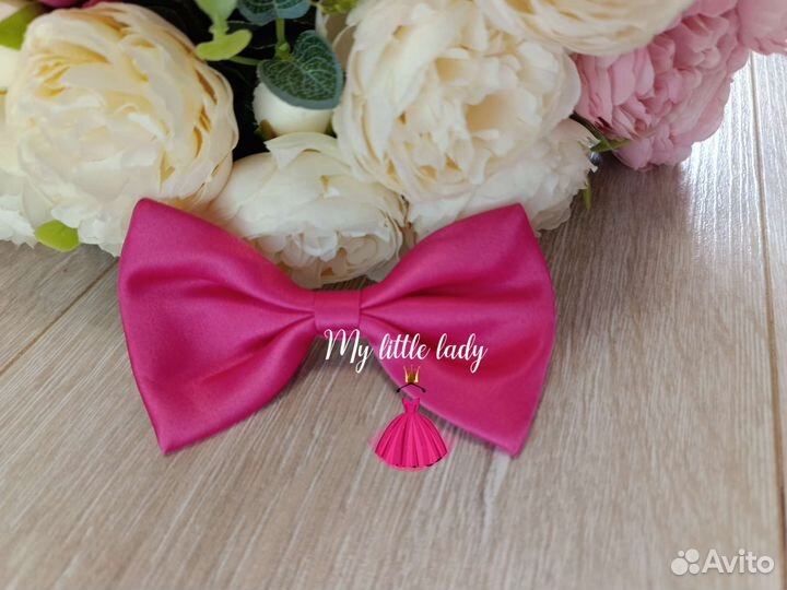 Повязки, бантик - заколка для девочки фуксия новое